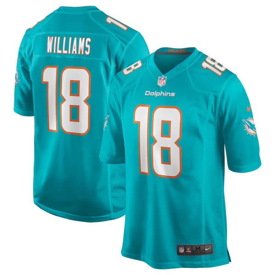 Men Miami Dolphins #18 Preston Williams Nike Green Game NFL Jersey